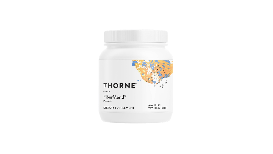 thorne fibermend Thorne FiberMend prebiotic fiber supplement packaging
